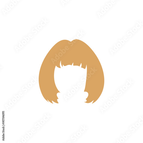 Woman blonde hairstyle. Vector salon hairstyles and trendy haircut.