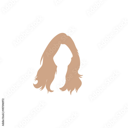 Woman blonde hairstyle. Vector salon hairstyles and trendy haircut.