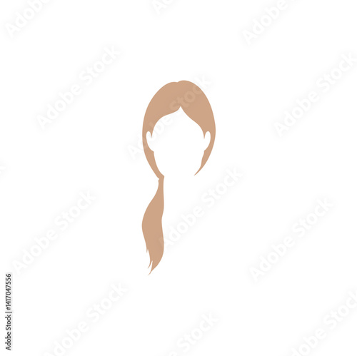 Woman blonde hairstyle. Vector salon hairstyles and trendy haircut.