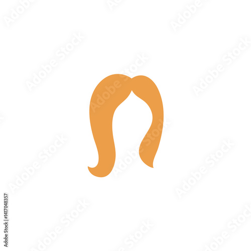 Woman blonde hairstyle. Vector salon hairstyles and trendy haircut.