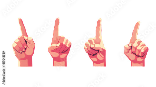 Little Finger Making Promise Set - Professional Illustration Usage