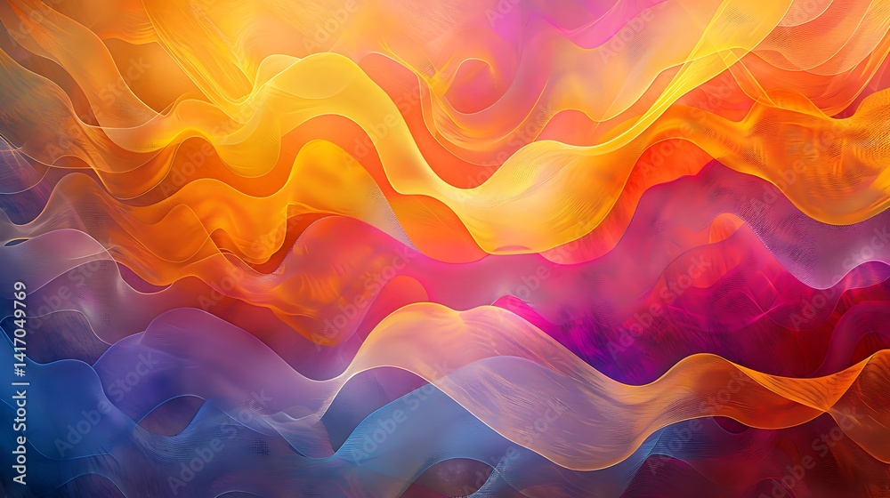 Fototapeta premium Abstract Colorful Waves Background Texture Design Art
