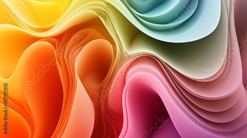 Wallpaper Mural Vibrant abstract gradient background with smooth color transitions ideal for wallpaper use Torontodigital.ca
