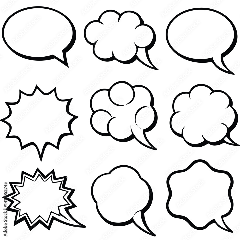 Fototapeta premium Comic Book Speech Bubbles