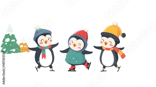 Penguin Costume Play: Little Kid Characters Having Fun in Penguin Cosplay