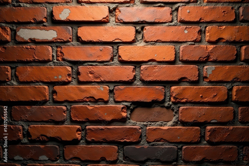 Deep brown and burnt red brick wall Uneven, aged bricks , brick background, brick texture, brown brick