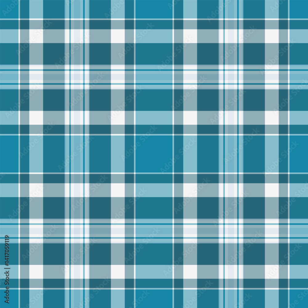 Elegant teal and white plaid pattern. Perfect for textile design, website backgrounds, or any project needing a sophisticated, textured look. Elegant teal and white plaid pattern. Perfect for textile design, website backgrounds, or any project needing a sophisticated, textured look.