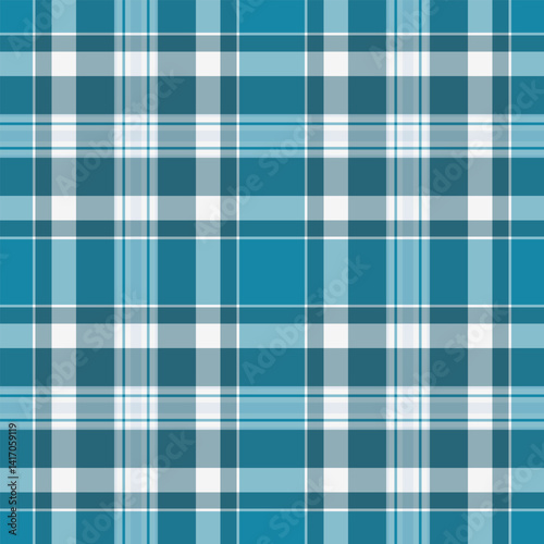 Elegant teal and white plaid pattern.  Perfect for textile design, website backgrounds, or any project needing a sophisticated, textured look.