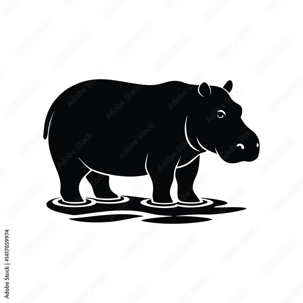 Fototapeta premium rhinoceros vector art illustration