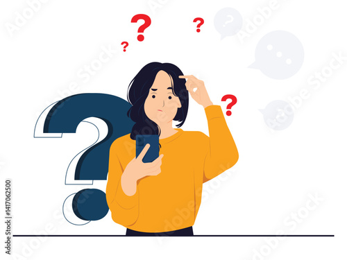 Question mark character cartoon design vector 