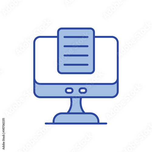 Digital Contracts Icon vector stock illustration