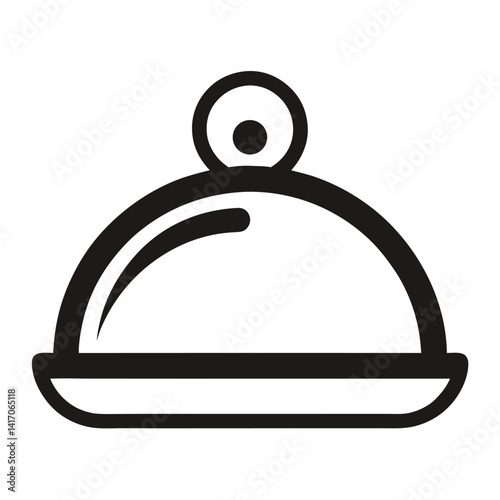 restaurant menu food listing line icon