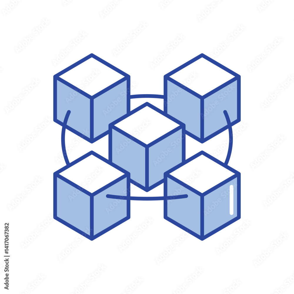 Blockchain Icon vector stock illustration Blockchain Icon vector stock illustration