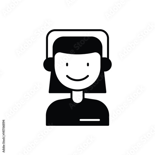 Customer Support Icon vector stock illustration