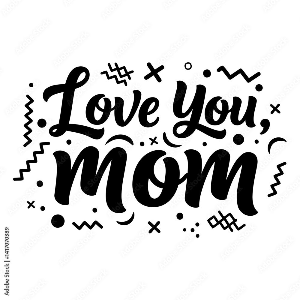 Fototapeta premium Stylish, modern graphic design perfect for Mother's Day or family-themed advertising, or as educational content about families. Use in marketing campaigns, social media posts, and print design.