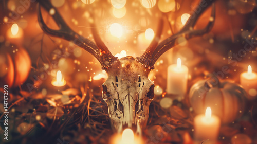 Obraz na płótnie Samhain altar w salonie