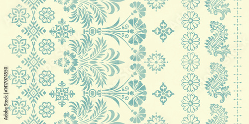 Ethnic Motifs Ikat floral paisley embroidery floral. ikat Saree Sarong oriental pattern traditional.Ikat embroidery style abstract embroidery design for texture,fabric,clothing,wrapping,decoration