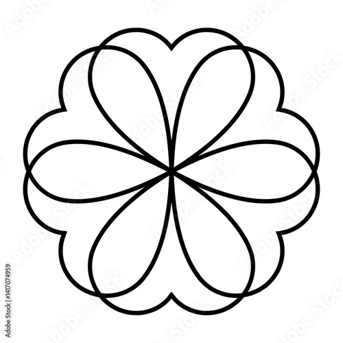Flower, Floral, Petals, botanical, Outline element