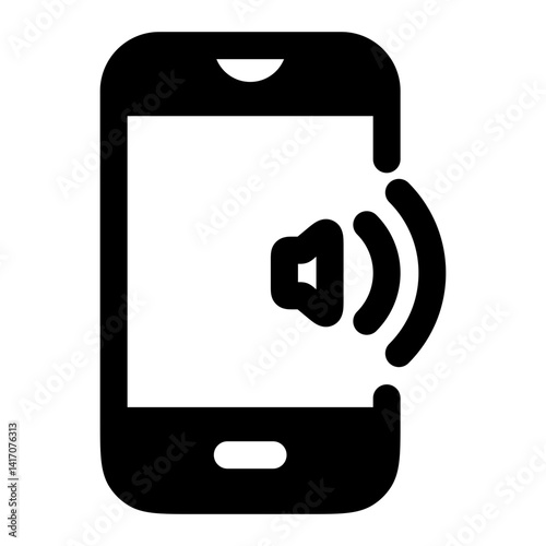 mobile phone with speaker icon