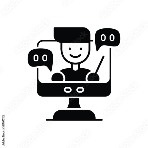Webinars Icon vector stock illustration