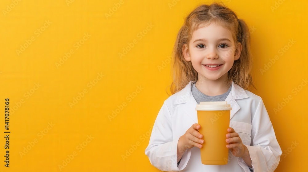Pediatrician offering juice box postvisit, small kindness in pediatric healthcare Pediatrician offering juice box postvisit, small kindness in pediatric healthcare