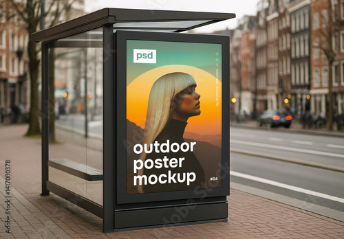 Outdoor poster design mockup
