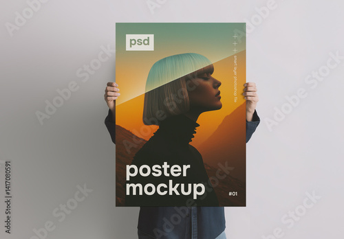Poster presentation design mockup