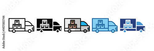 Delivery Truck  Icon Element For Design