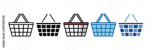 Shopping Basket  Icon Element For Design