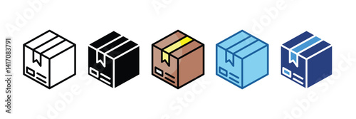 Parcel Box  Icon Element For Design