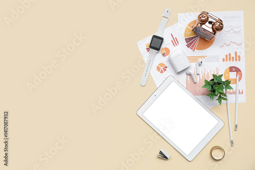 Composition with modern gad...