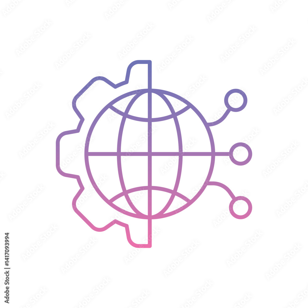 Fototapeta premium Digital Transformation Icon vector stock illustration