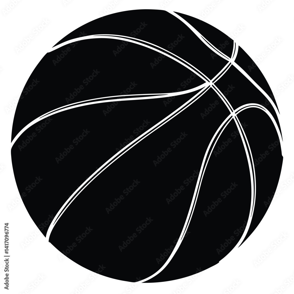 Basketball silhouette vector on white background Basketball silhouette vector on white background