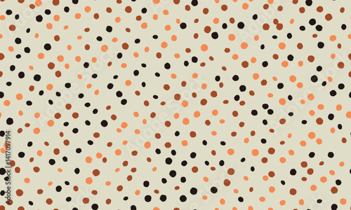 Abstract seamless pattern with scattered dots in earthy tones.  Perfect for textile design, wrapping paper, or website backgrounds.  The organic, handdrawn style creates a calm and natural feel.