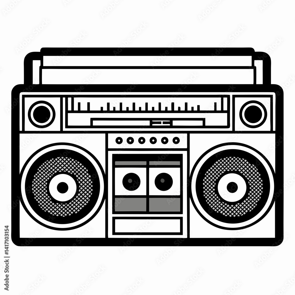 Obraz premium retro radio set