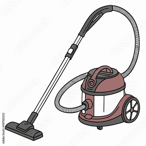 Vacuum Cleaner Equipment For Household Cleaning And Sanitation Purpose Device Appliance Illustration