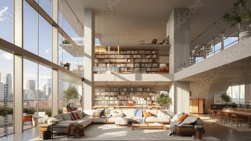 a duplex with an emphasis on communal living,