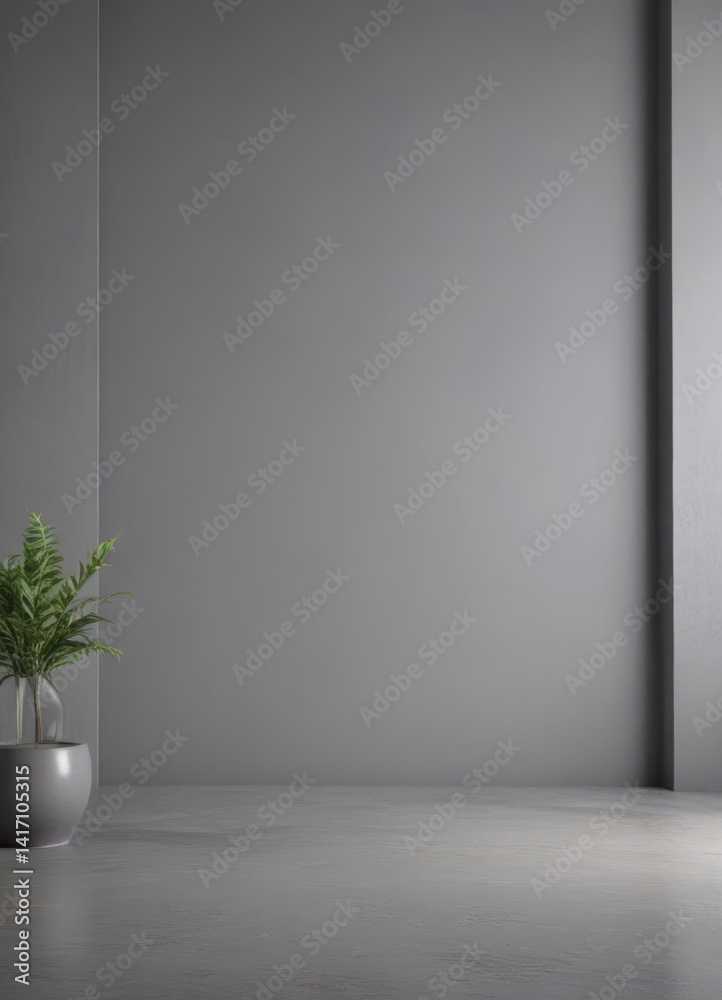 Obraz premium Elegant gray backdrop, soft light, subtle shadows for product display, elegant, gray, gray background