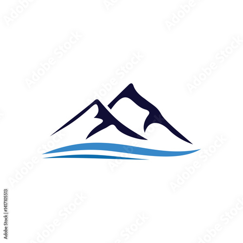 mountain logo design symbol illustration vector