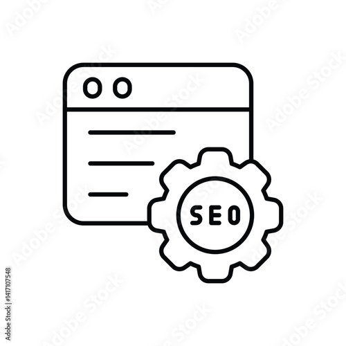 SEO Icon vector stock illustration