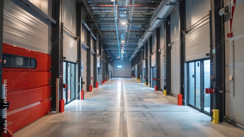 Obraz premium A perishable goods warehouse with climate control systems