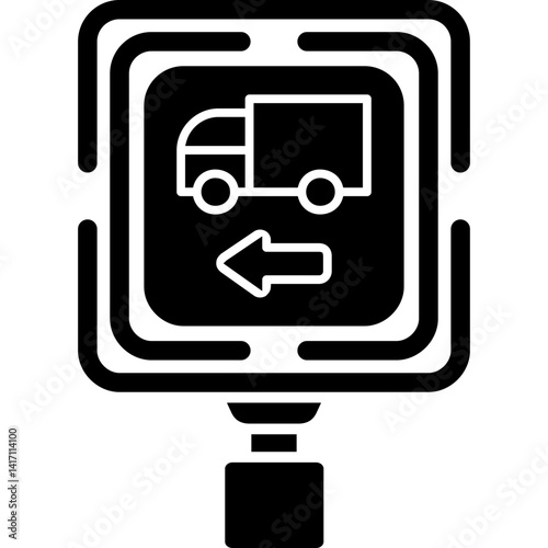 Trucks Use Right Lane Icon