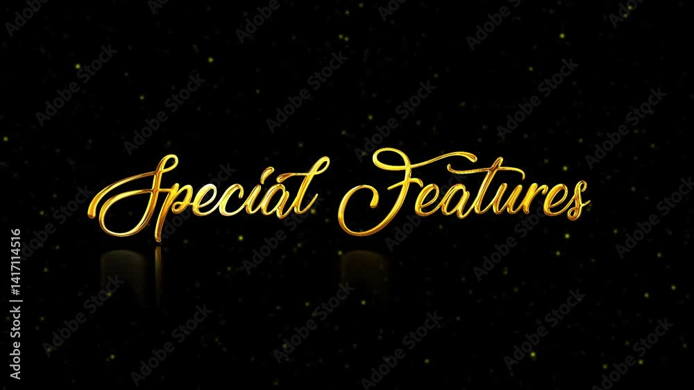 Special Features Text Animation Logo Special Features Text Animation Logo