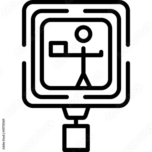 Flagman Ahead Icon