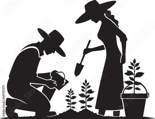 vector illustration of a farmer