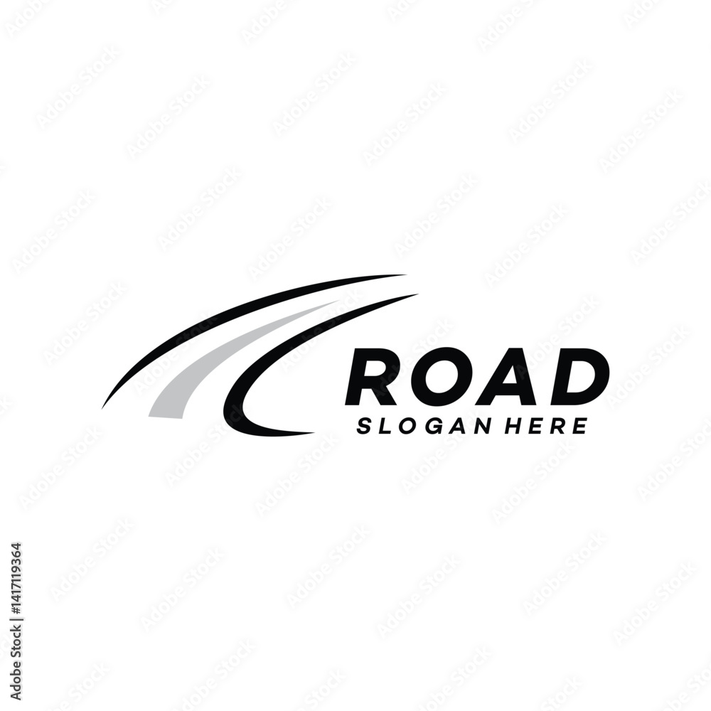Obraz premium road logo vector icon illustration