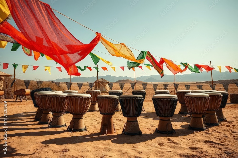 Vibrant Senegalese Drum Circle