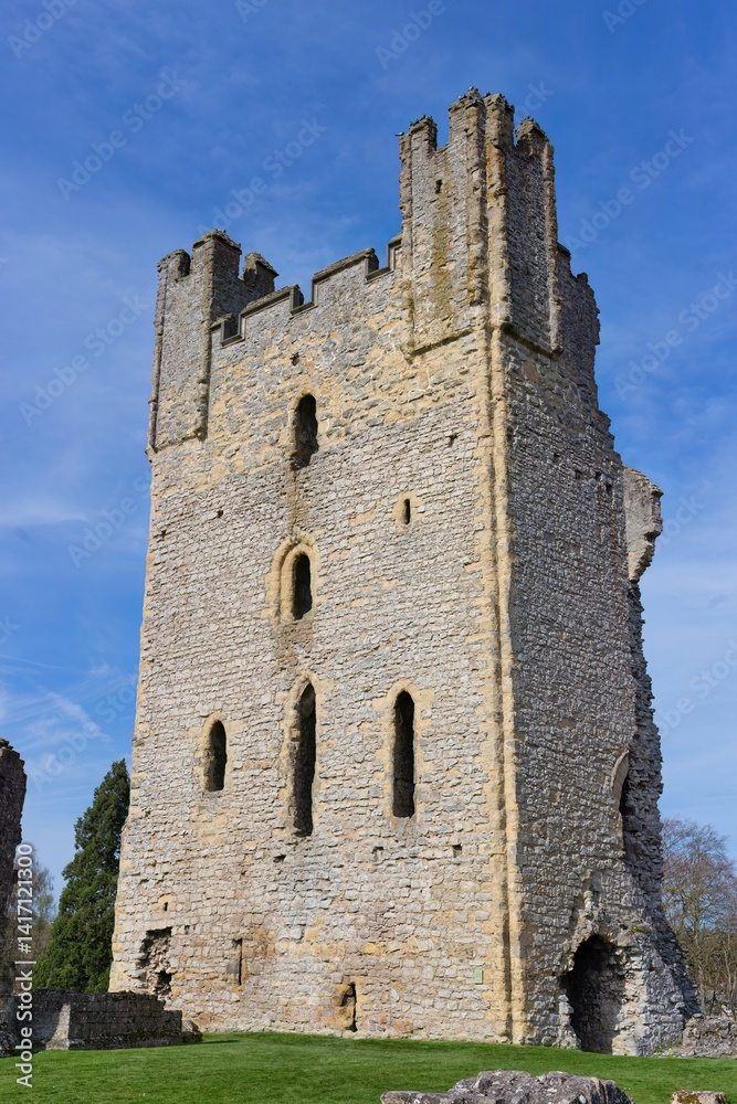 tower of castle at Helmsley Castle - Helmsley - North Yorkshire - Great Britain tower of castle at Helmsley Castle - Helmsley - North Yorkshire - Great Britain