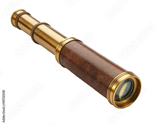 retro telescope isolated PNG