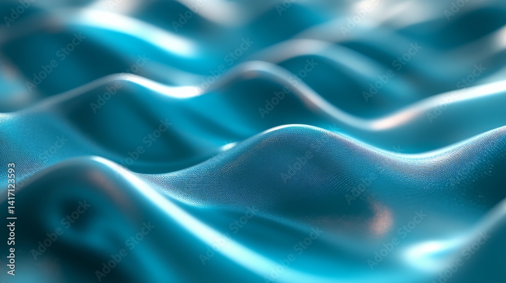 Obraz premium Calm ocean surface flowing turquoise waves in abstract serenity